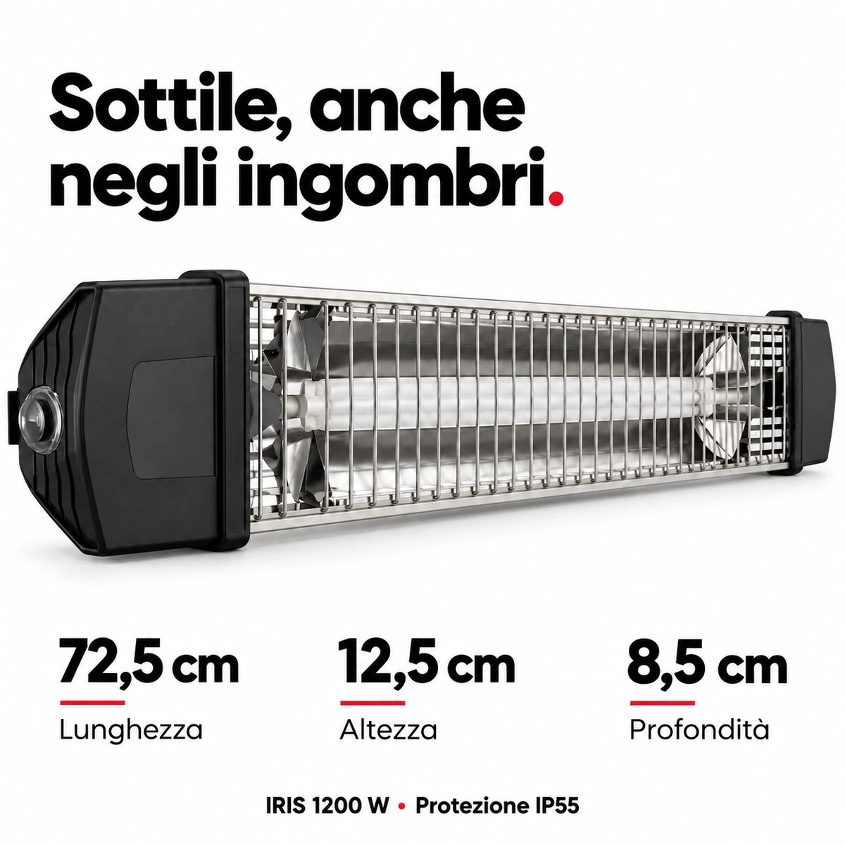 IRIS 1200 W - 866N e 866NRC – Dimensioni e finiture