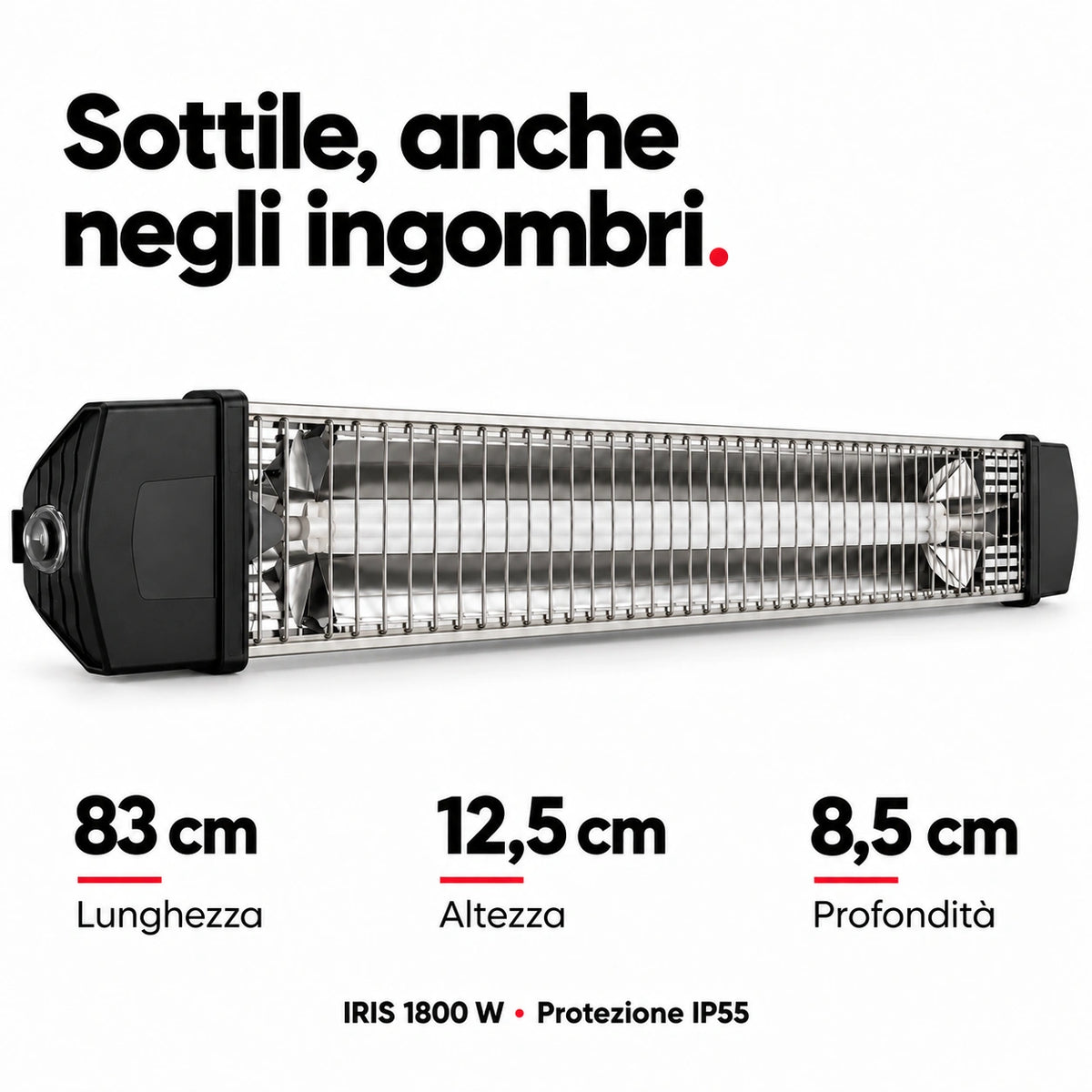 IRIS 1800 W - 867N e 867NRC – Dimensioni e finiture