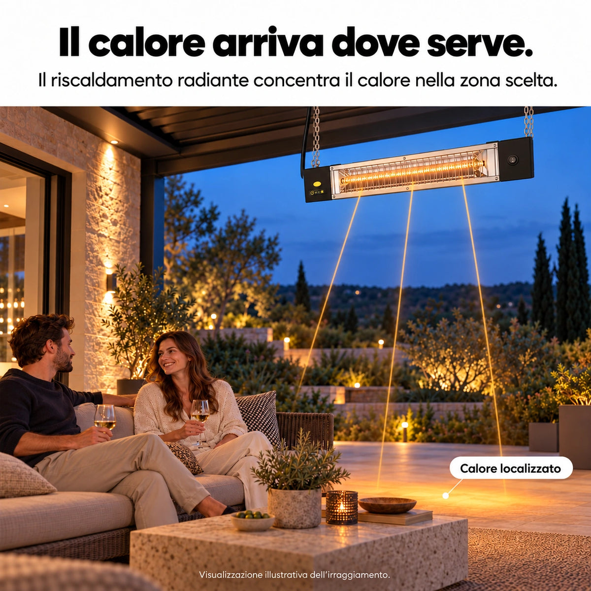 PETALO 1200 W - 722CRC – Calore radiante localizzato