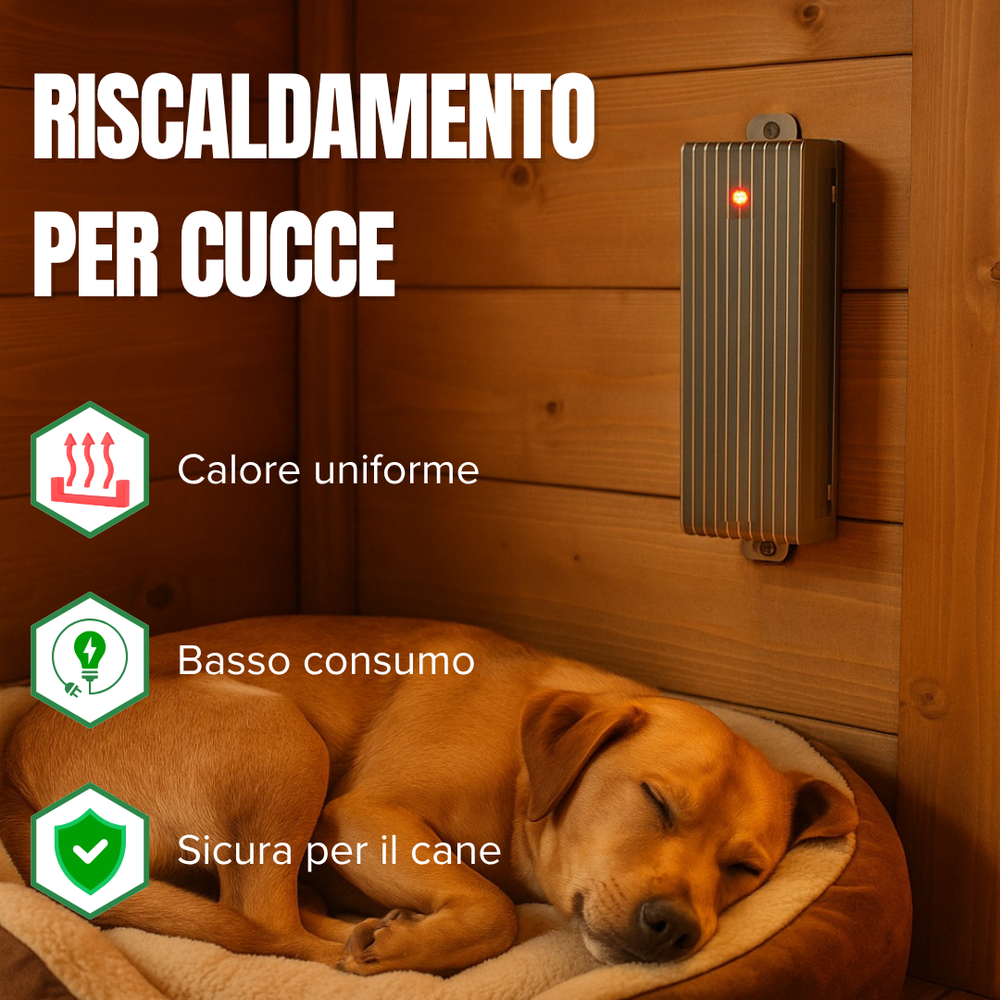 EHS – Stufetta per Cani 12V in Alluminio | Riscaldamento per Cuccia e Box